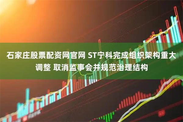 石家庄股票配资网官网 ST宁科完成组织架构重大调整 取消监事会并规范治理结构